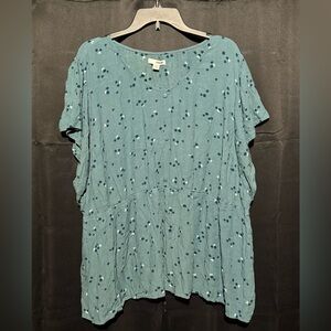 SONOMA Teal Floral Women’s Top